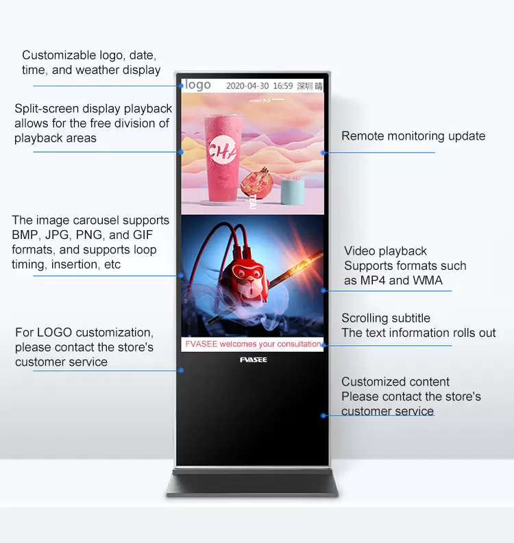 Abwechslungsreiches Werbedisplay