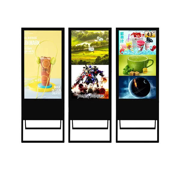 Tragbarer Bodenst&auml;nder f&uuml;r LCD-Werbedisplays mit digitaler Beschilderung