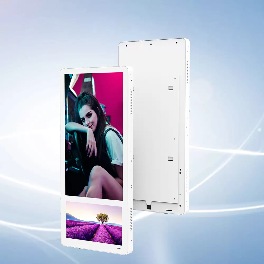 Android WiFi Indoor Elevator Dual Screen Wandmontage Digital Signage TFT LCD Werbebildschirm